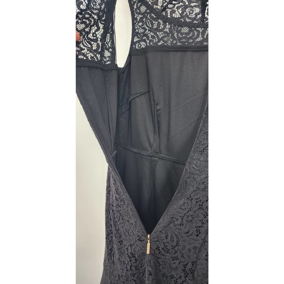 Karl Lagerfeld Black‎ Lace Tulip Hemline Sleeveless Dress Knee Length Size 2 - Picture 15 of 16